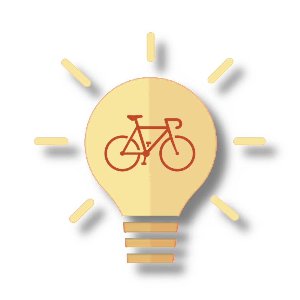 une ampoule allumée contenant un vélo