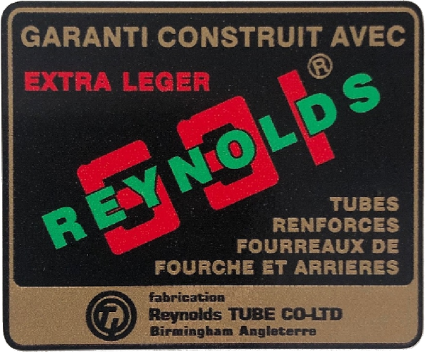 Étiquette de cadre de vélo de la marque Reynolds 531