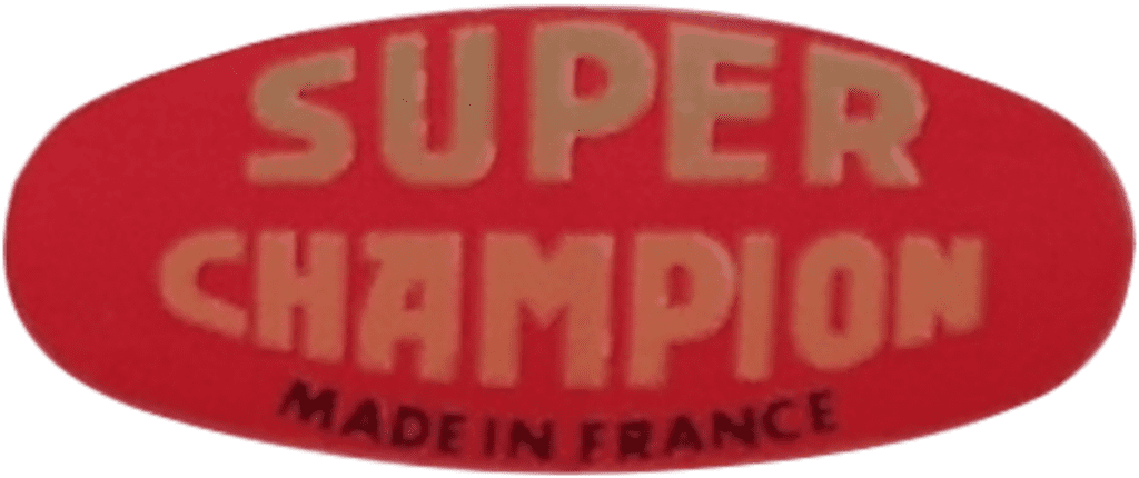 Étiquette de roue de vélo rouge de la marque Super Champion